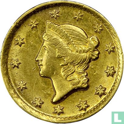 United States 1 dollar 1849 (D) - Image 2