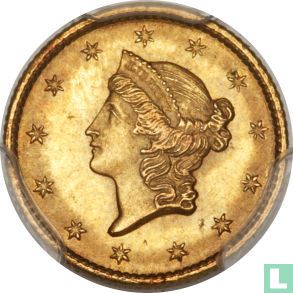 United States 1 dollar 1849 (C - type 2) - Image 2