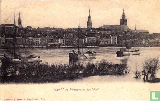 Gezicht op Nijmegen en de Waal - Image 1
