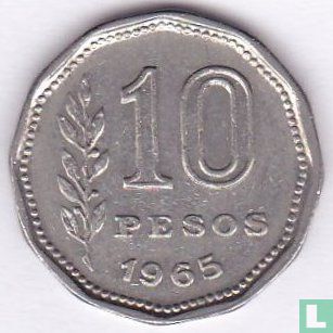 Argentinië 10 pesos 1965 - Afbeelding 1