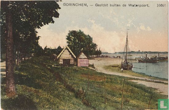 Gorinchem, - Gezicht Buiten de Waterpoort - Afbeelding 1