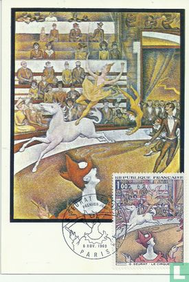 Schilderij G. Seurat (Circus)