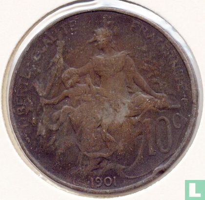 Frankrijk 10 centime 1901 - Afbeelding 1