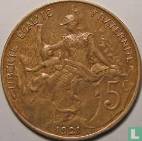 Frankrijk 5 centimes 1921 (type 1) - Afbeelding 1