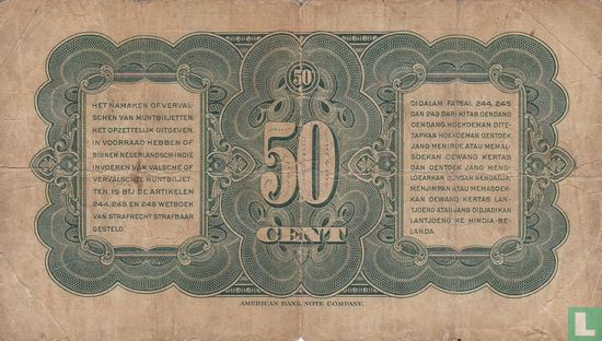 Nederlands Indië 50 Cent (b) - Afbeelding 2