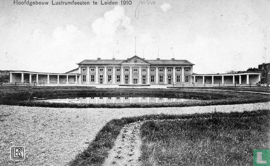 Hoofdgebouw Lustrumfeesten te Leiden 1910