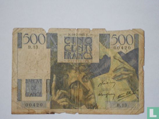 Frankrijk - 1945 500 Belgische Frank CHATEAU BRIAND - Afbeelding 1
