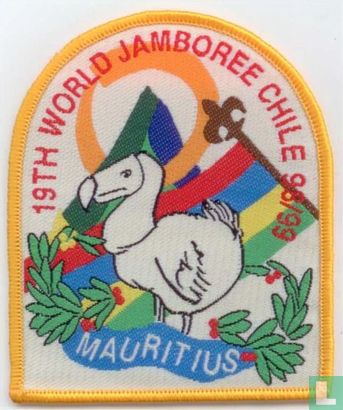 Mauritius contingent (fake) - 19th World Jamboree (yellow border)