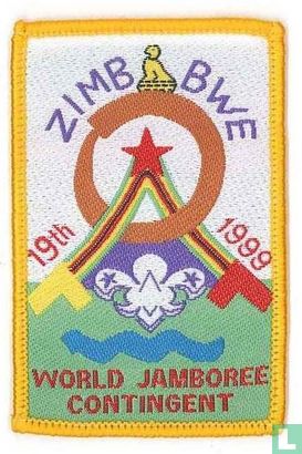 Zimbabwe contingent (fake) - 19th World Jamboree (yellow border)