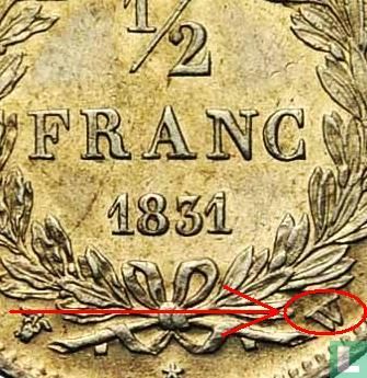 Frankrijk ½ franc 1831 (W) - Afbeelding 3