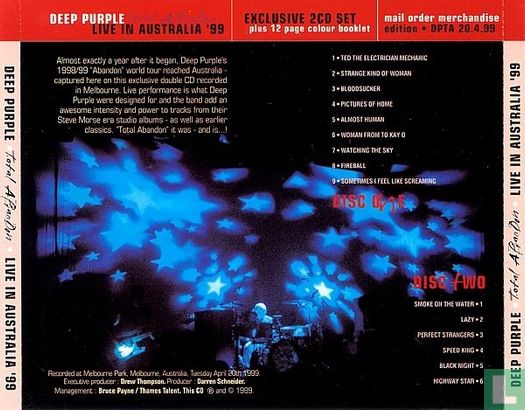 Total Abandon - Australia '99 - Afbeelding 2