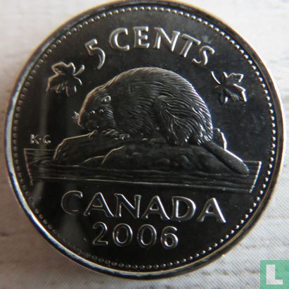 Canada 5 cents 2006 (staal bekleed met nikkel - zonder muntteken) - Afbeelding 1
