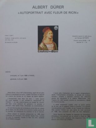 Albert Dürer "Autoportrait avec fleur de ricin"