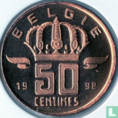 België 50 centimes 1992 (NLD) - Afbeelding 1