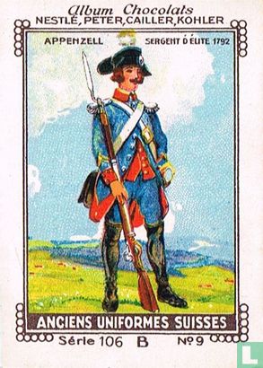 Appenzel Sergent d'élite 1792