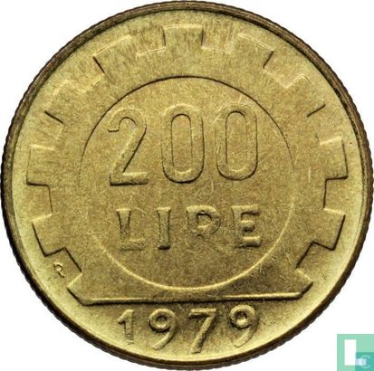 Italy 200 lire 1979 (misstrike) - Image 1