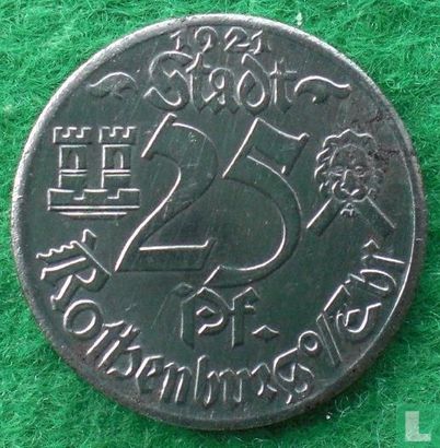 Rothenburg ob der Tauber 25 Pfennig 1921 (Typ 2) "Herterich fountain" - Bild 1