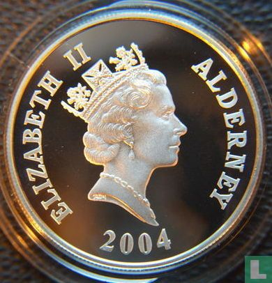 Alderney 5 Pound 2004 (PP - Silber) "60th anniversary D-Day landings" - Bild 1