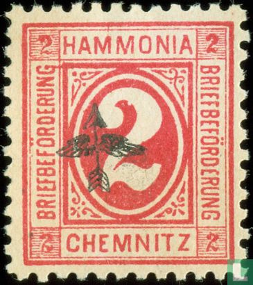 Briefbezorging Hammonia - Cijfer, met opdruk pijl