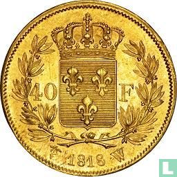 Frankrijk 40 francs 1818 (W) - Afbeelding 1