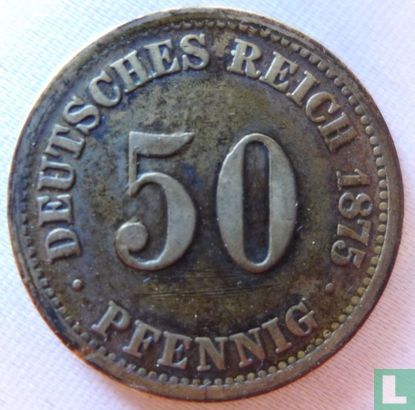 Empire allemand 50 pfennig 1875 (J) - Image 1