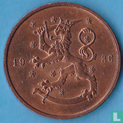 Finlande 10 penniä 1936 - Image 1