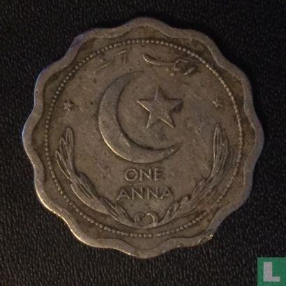 Pakistan 1 anna 1949 (zonder punt) - Afbeelding 2