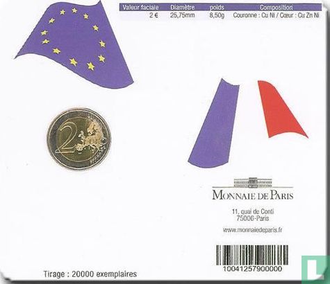 Frankrijk 2 euro 2009 (coincard) "10th Anniversary of the European Monetary Union" - Afbeelding 2