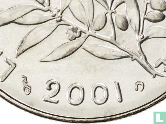 Frankrijk 1 franc 2001 (nikkel) - Afbeelding 3