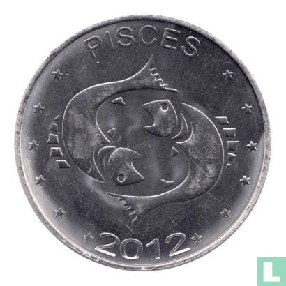 Somaliland 10 shillings 2012 (fer recouvert d'acier inoxydable) "Pisces" - Image 1