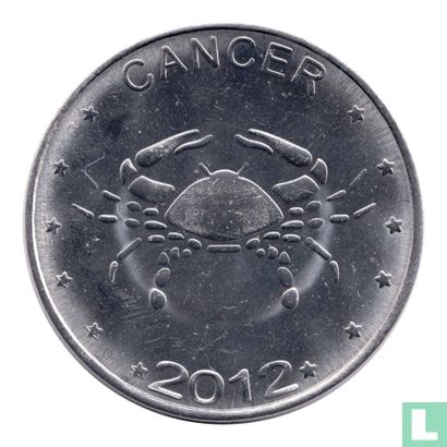 Somaliland 10 shillings 2012 (fer recouvert d'acier inoxydable) "Cancer" - Image 1
