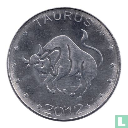 Somaliland 10 shillings 2012 (fer recouvert d'acier inoxydable) "Taurus" - Image 1