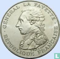 France 100 francs 1987 (argent) "230th anniversary of the birth of La Fayette" - Image 2