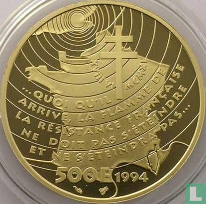 France 500 francs 1994 (PROOF) "Appeal of 18 June 1940" - Image 1