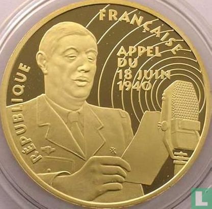 Frankrijk 500 francs 1994 (PROOF) "Appeal of 18 June 1940" - Afbeelding 2