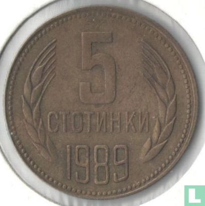 Bulgarien 5 Stotinki 1989 - Bild 1
