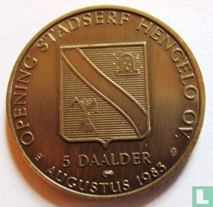 1983 5 Daalder Hengelo opening Stadserf - Image 1