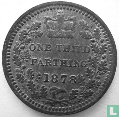 Verenigd Koninkrijk 1/3 farthing 1878 - Afbeelding 1