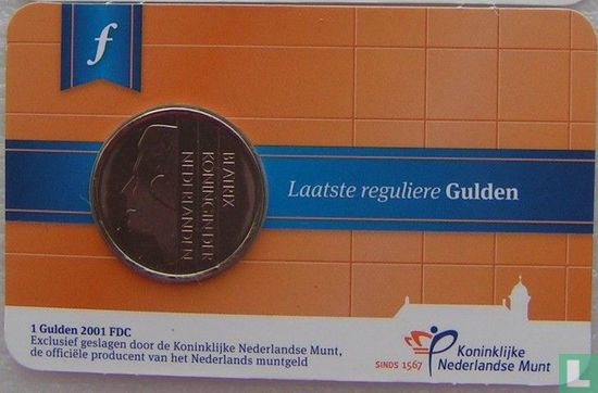 Netherlands 1 gulden 2001 (coincard) "Last regular Gulden" - Image 1