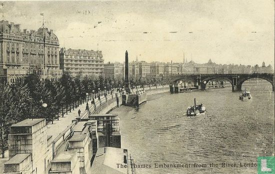 The Thames Embankment from the River, London