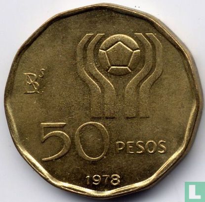 Argentinië 50 pesos 1978 "Football World Cup in Argentina" - Afbeelding 1