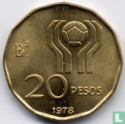 Argentinien 20 Peso 1978 "Football World Cup in Argentina" - Bild 1