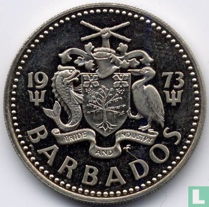 Barbados 25 cents 1973 (PROOF) - Image 1