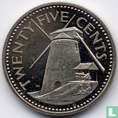 Barbados 25 cents 1973 (PROOF) - Image 2
