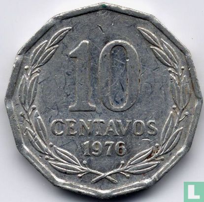 Chile 10 centavos 1976 (aluminum) - Image 1