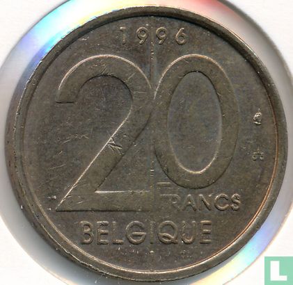 Belgium 20 francs 1996 (FRA) - Image 1