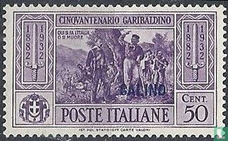 Giuseppe Garibaldi, overprint Calino