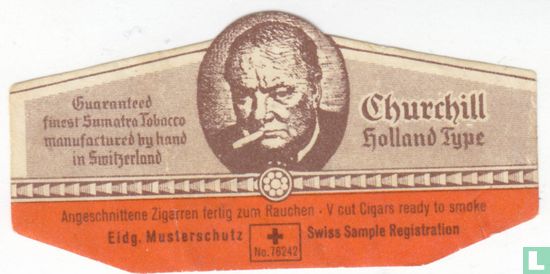 Angeschnittene Zigarren fertig zum Rauchen V cut Cigars ready to smoke Eidg. Musterschutz + No. 76242 Swiss Sample Registration - Guaranteed finest Sumatra Tobacco Manufactured by hand  in Switzerland - Churchill holland Type  - Afbeelding 1