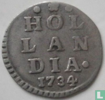 Holland 1 stuiver 1734 (zilver) - Afbeelding 1