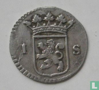Holland 1 stuiver 1726 (zilver) - Afbeelding 2
